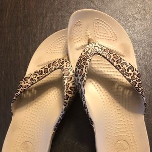 Cute, animal print Crocs. Super comfy.